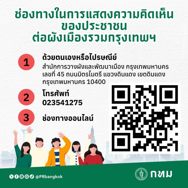 กทม.แจงขีดแนวถนนสาย ก 11 ในร่างผังเมืองฯ มุ่งแก้ปัญหาจราจร-ปัญหาพื้นที่ปิดล้อมขนาดใหญ่