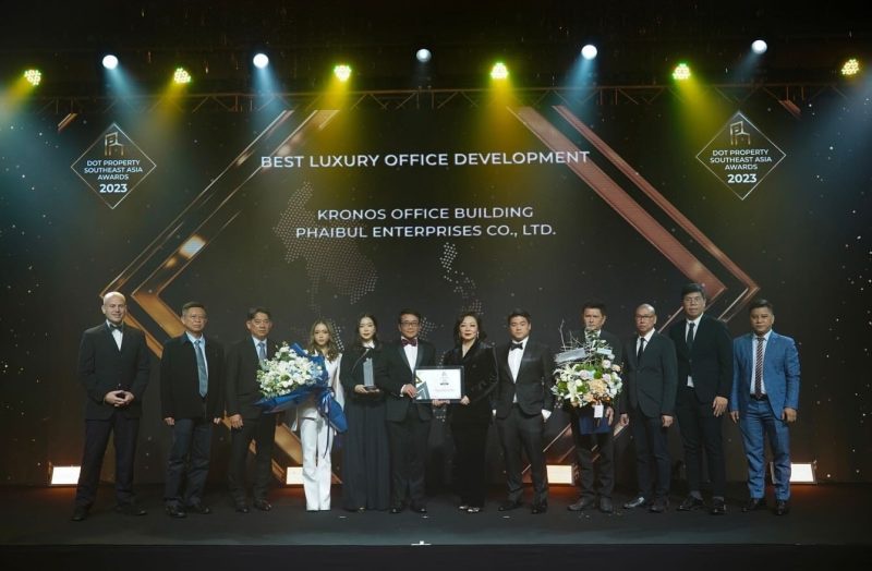 KRONOS SATHORN คว้ารางวัลใหญ่ระดับภูมิภาค Best Luxury Office Development จากเวที Dot Property Southeast Asia Awards 2023