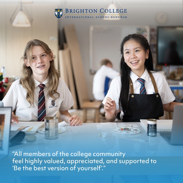 Accreditation GOLD for Brighton College Bangkok. Brighton College Bangkok declared to be 'OUTSTANDING' in all inspection categories