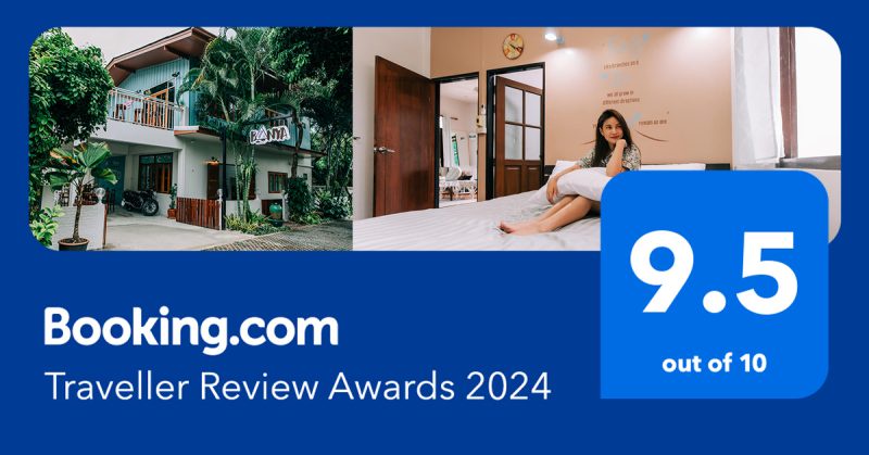 ที่พักบ้านย่าบีแอนด์บีรับรางวัล 2 ปีซ้อน ด้วยคะแนนรีวิวสูงถึง 9.7-9.5 จาก Booking Traveller Review Awards 2023-2024