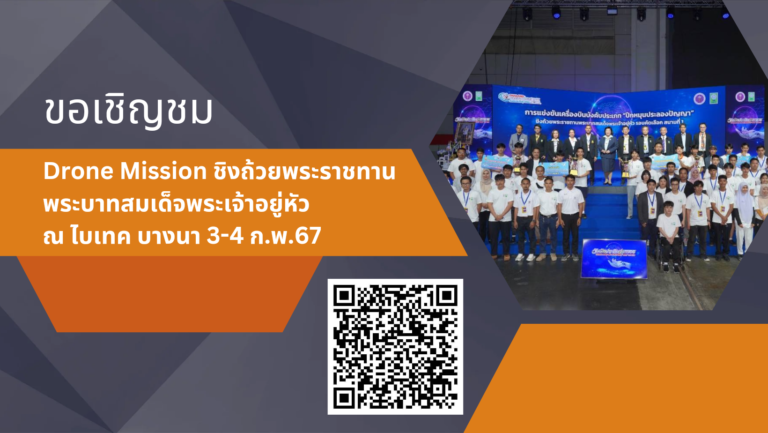 สมาคมกีฬาเครื่องบินจำลองและวิทยุบังคับ เชิญชมงาน Drone Mission ชิงถ้วยพระราชทานพระบาทสมเด็จพระเจ้าอยู่หัว ณ