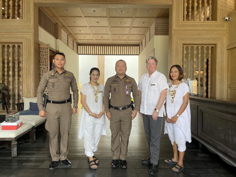 Cape Nidhra Hotel, Hua Hin, warmly welcomes and offers New Year greetings to Hua Hin Police Officers