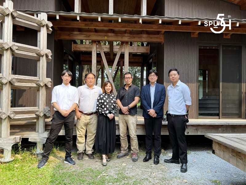 SODA SPU ต้อนรับ Osaka Metropolitan University Kanematsu Sustech Corporationเยี่ยมชม ศาลาญี่ปุ่น ต้นแบบเรือนไม้ประหยัดพลังงาน Japanese Tea Pavilion