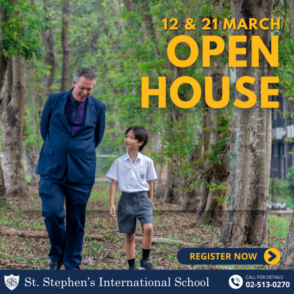 สำรวจหลักสูตรนานาชาติจากประเทศอังกฤษ ที่งาน Open House โรงเรียนนานาชาติเซนต์สตีเฟ่นส์ เขาใหญ่ 12 และ 21 มีนาคม 2567