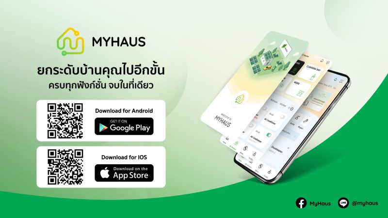 ซินเนอร์จี โกรท ดิจิทัลแพลตฟอร์มในเครือพฤกษาเปิดตัวแอป MyHaus นวัตกรรมระบบบ้านอัจฉริยะ ยกระดับการใช้ชีวิตให้ง่ายเพียงแค่ปลายนิ้ว