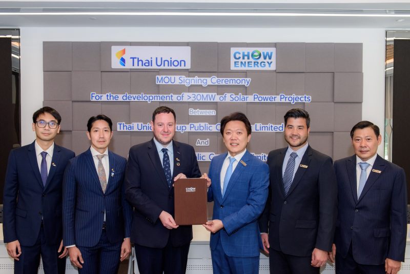 CHOW ผนึก TU ลดก๊าซเรือนกระจก เซ็น MOU ติดตั้ง Solar กว่า 30 เมกะวัตต์