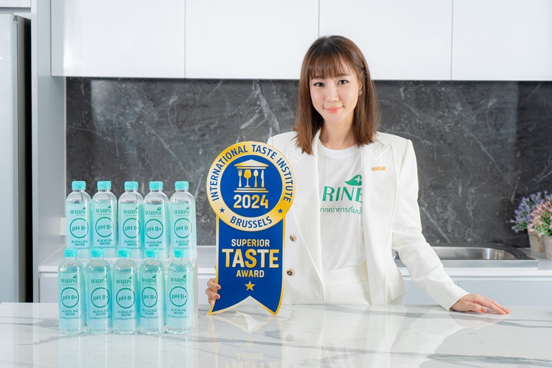 SABUY ส่งน้ำด่างตรา มารีน พลัส คว้ารางวัล 2024 Superior Taste Award จาก International Taste Institute ตอกย้ำยอดขายกว่า 1,000,000