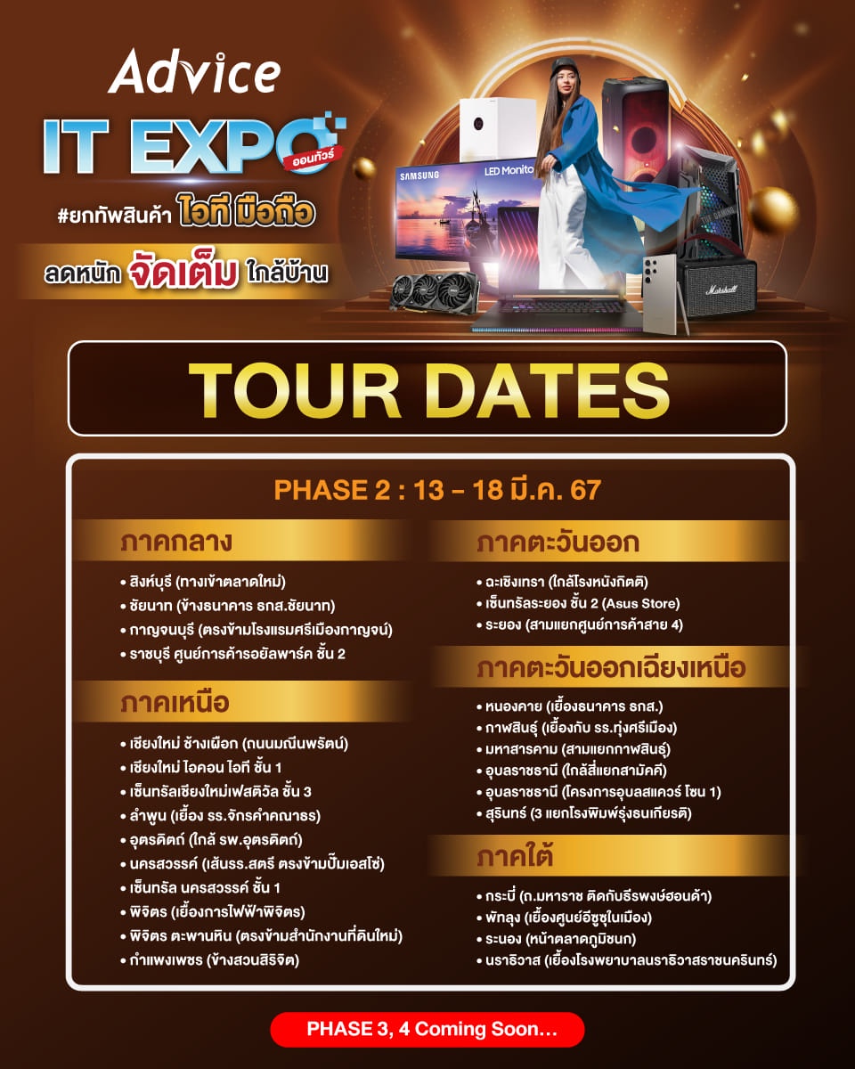 แอดไวซ์ฯ กระแสแรง Advice IT Expo สุดปัง ประกาศเดินหน้าลุยต่อ Phase#2 อัดแคมเปญเพิ่มยอด