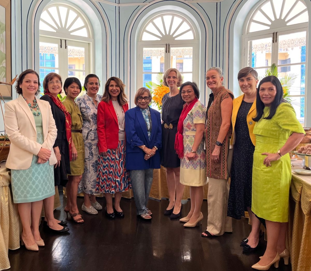 Blue Elephant Group's Master Chef Nooror Hosts Lunch for Lady Ambassadors to Thailand and Other Prominent Ladies at Blue Elephant Cooking School Restaurant Bangkok