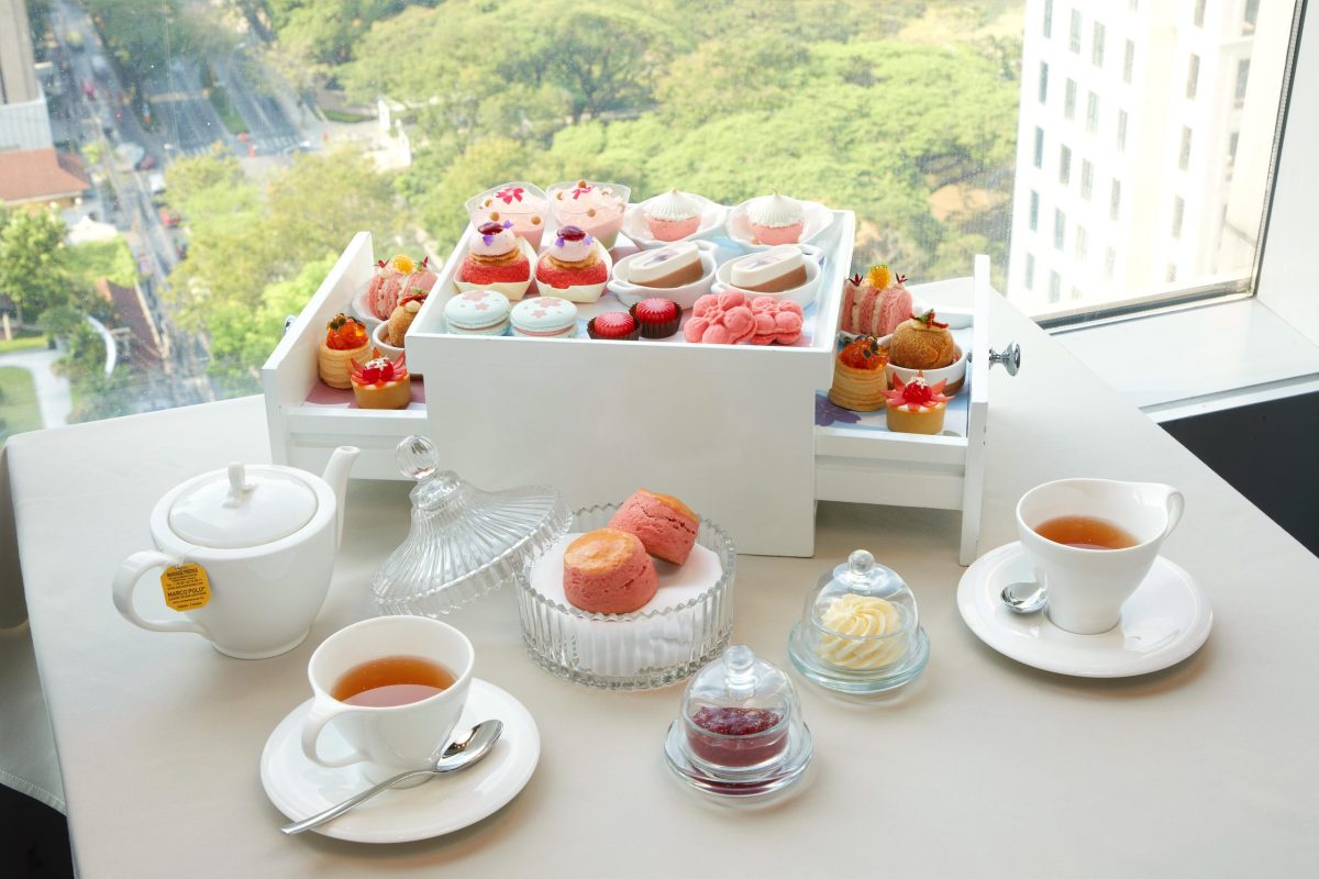 Dazzled in a symphony of pastel hues and the essence of springtime with the Sense of Sakura Afternoon Tea at The Okura Prestige Bangkok