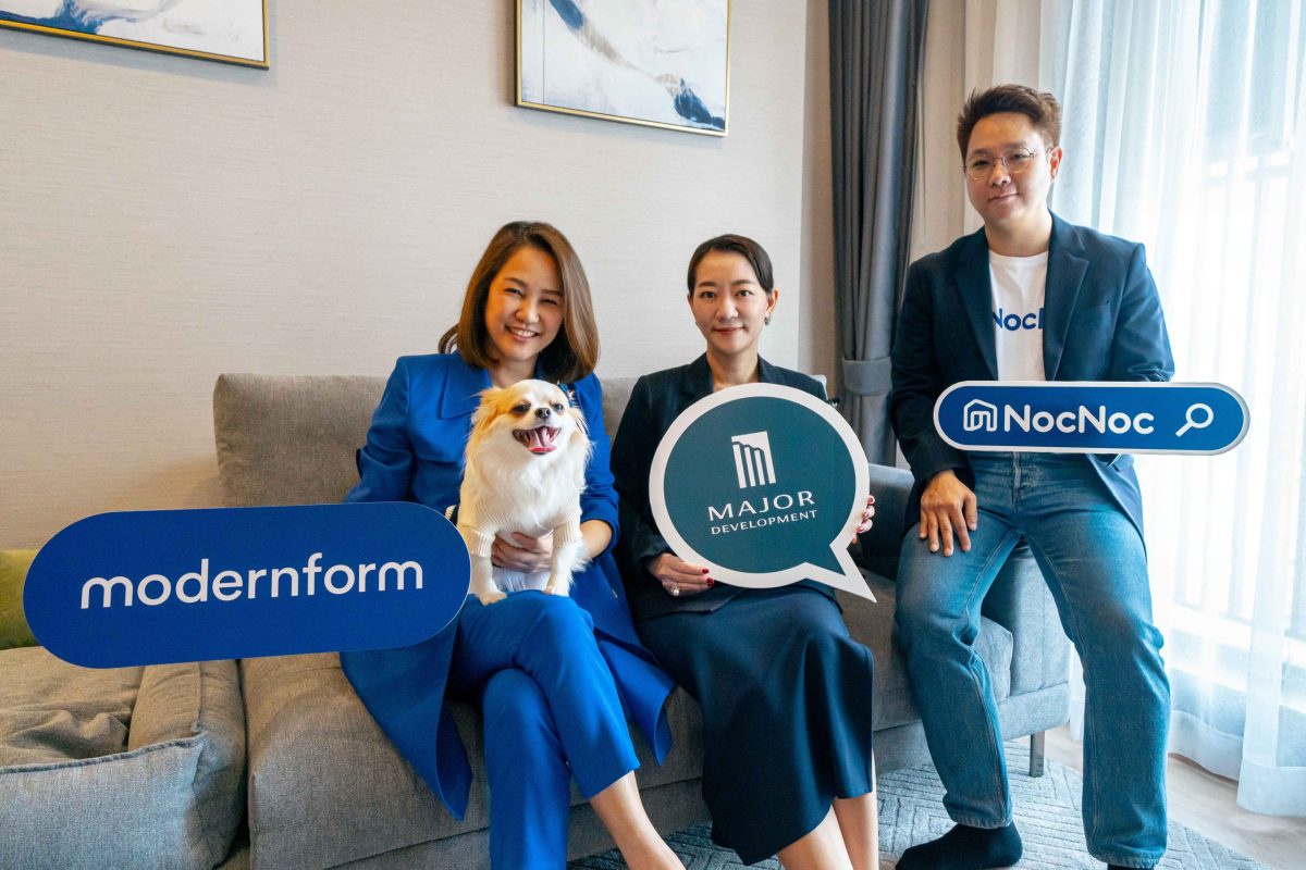 PAW IT UP! เมเจอร์ ดีเวลลอปเม้นท์ ย้ำจุดยืน Pet Family Residences ผนึก 2 แบรนด์แกร่ง โมเดอร์นฟอร์ม และ NocNoc สร้างสุขเท่าเทียม