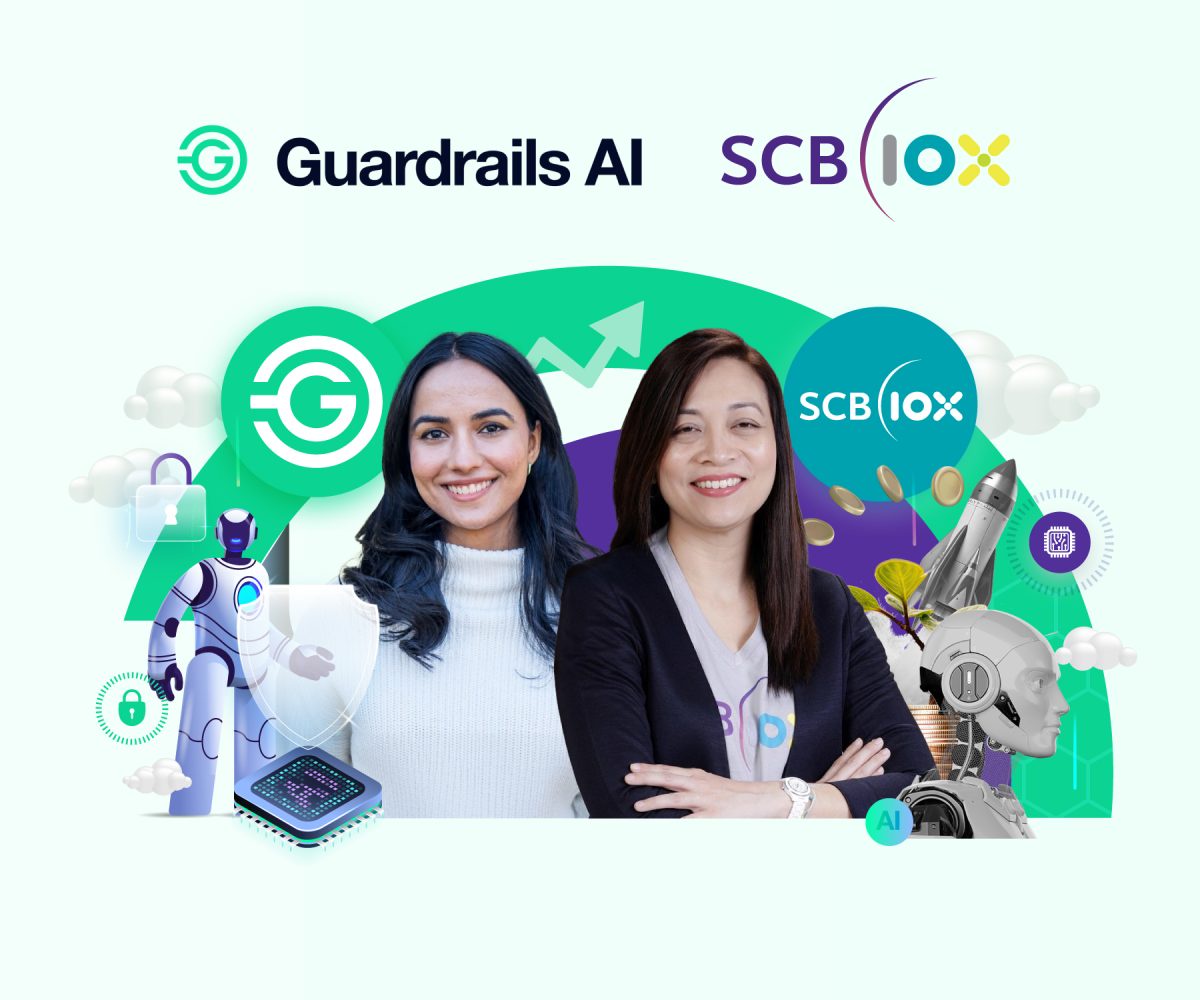 SCB 10X ประกาศร่วมลงทุนรอบ Seed Round ใน Guardrails AI มุ่งพัฒนานวัตกรรมด้าน AI ที่น่าเชื่อถือและปลอดภัย