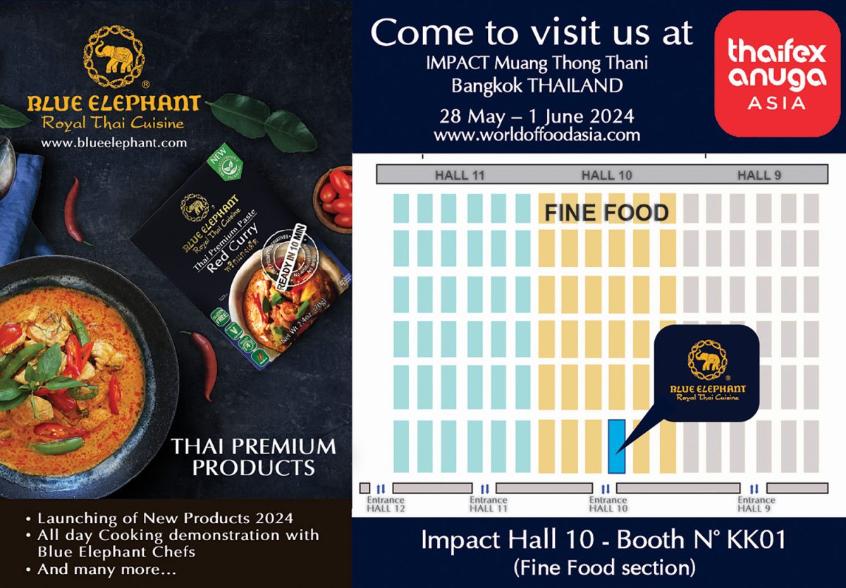 Blue Elephant Returns to THAIFEX-Anuga Asia 2024 with Exciting New Product Launch, Elevating Authentic Thai Cuisine and Supporting Thailand's 'Soft Power' Campaign
