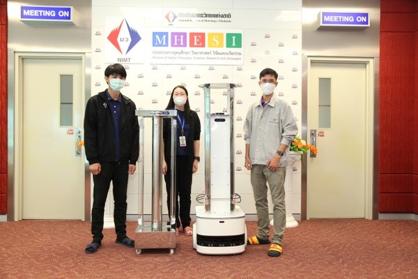 สถาบันมาตรวิทยาแห่งชาติ จับมือภาคเอกชนพัฒนาหุ่นยนต์ต้นแบบ (UV Robot) นวัตกรรมสนับสนุนภาคสาธารณสุข เพื่อให้คนไทยก้าวผ่านวิกฤตโควิด-19ไปด้วยกัน