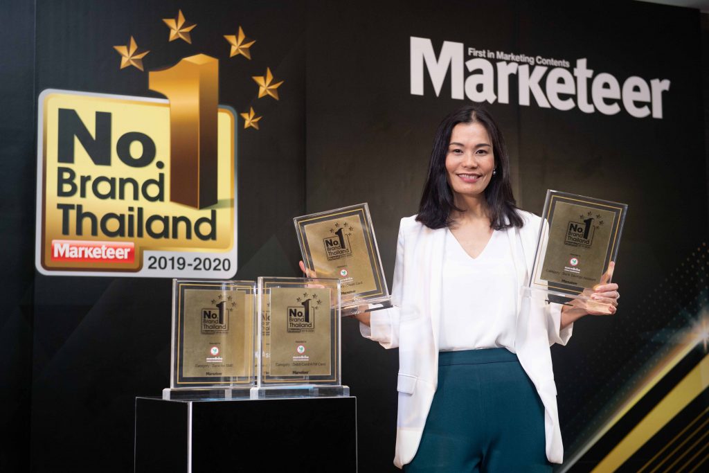 กสิกรไทย คว้า 5 รางวัล จากงาน No.1 Brand Thailand 2019-2020