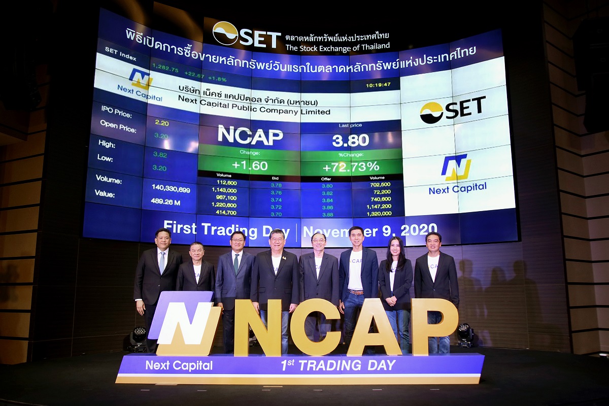 NCAP เทรดวันแรก เปิดตลาดเหนือราคาจอง 45.45%